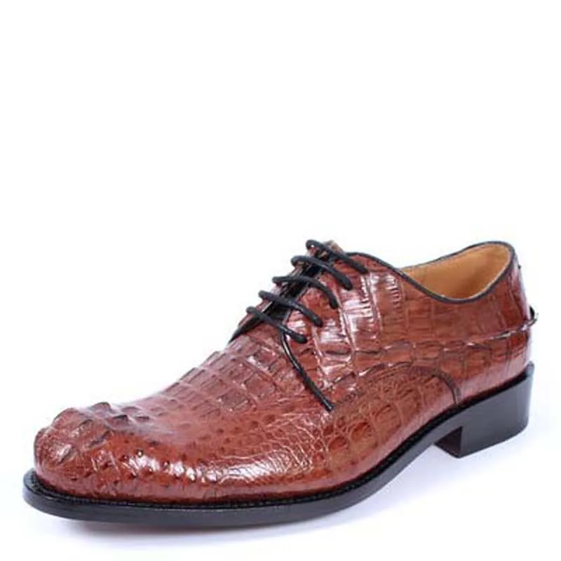 

tainxin import British Pure manual custom-made crocodile leather men shoes lace-up Big yards business Men shoes