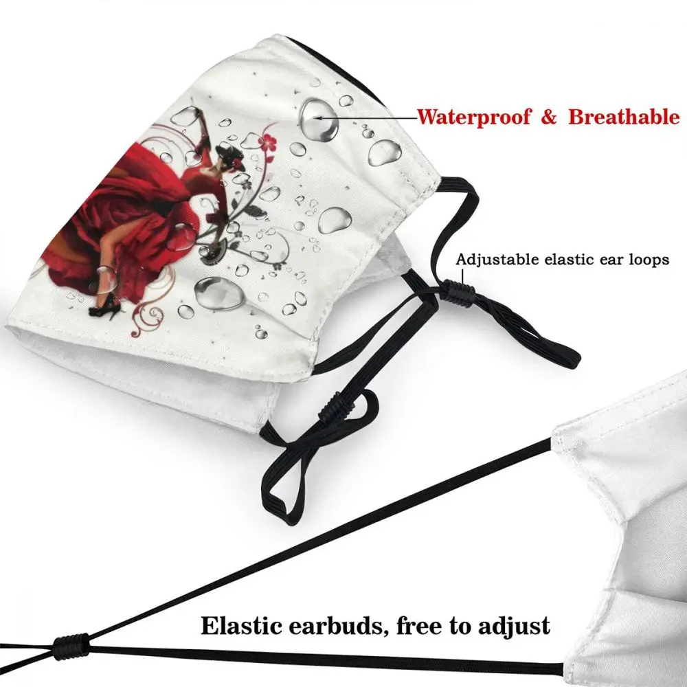 Маска-респиратор для взрослых танцовщиц фламенко защита от пыли смываемая маска