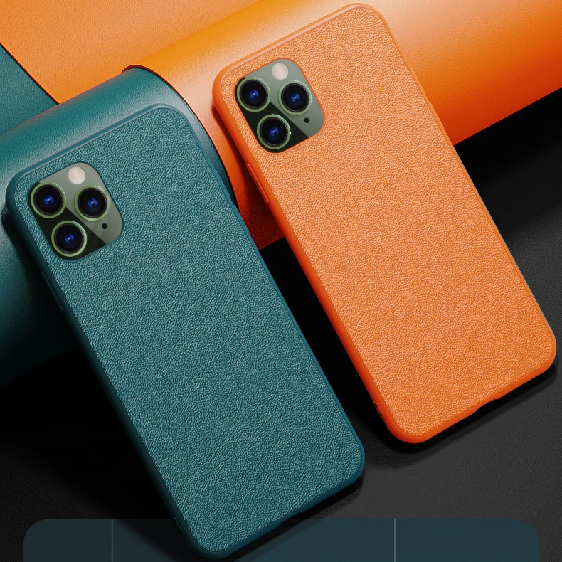 Чехол для Apple iphone 11 Pro Max роскошный матовый защитный чехол из зернистой кожи xs max XR 7