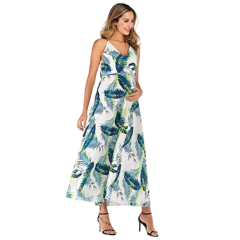 Горячая Распродажа женские платья для беременных летнее повседневное пляжное