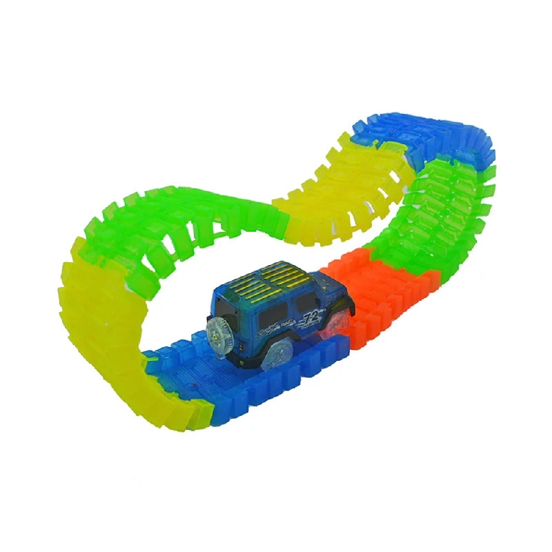 DIY волшебный блок трек железной дороги обучающая рельса светодиодсветодиодный