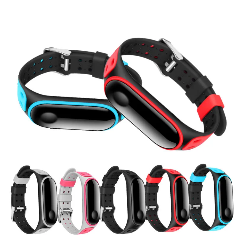 

Ремешок для Mi Band 3 4, спортивный силиконовый браслет для смарт-часов Xiaomi mi band 3 4