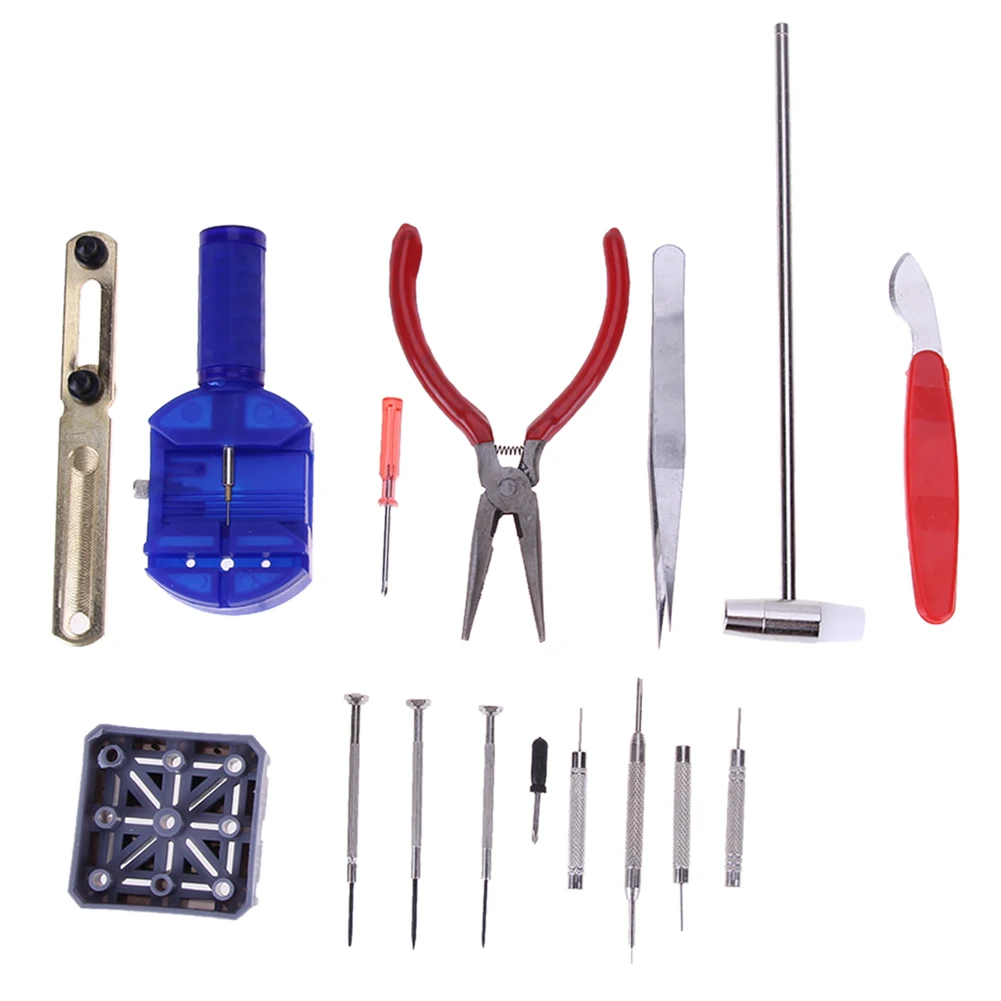 

16Pcs Watch Back Opener Repair Tool Kit Band Pin Strap Link Remover Watchma