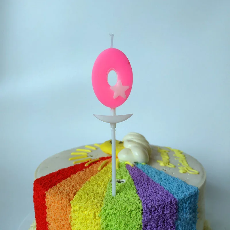 Цифровая свеча со звездами топпер для торта 0 1 2 3 4 5 6 7 8 9 девочек и мальчиков