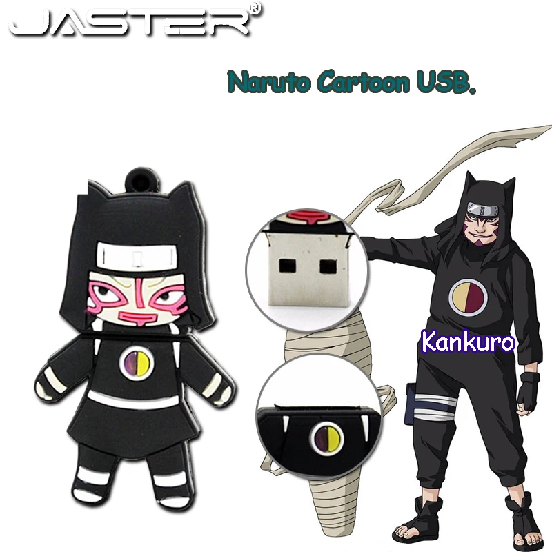 JASTER USB флеш-накопитель мультфильм Наруто сасуке ниндзя ручка-накопитель 4 Гб до 128 ГБ Флешка USB 2,0 флеш-карта памяти подарки