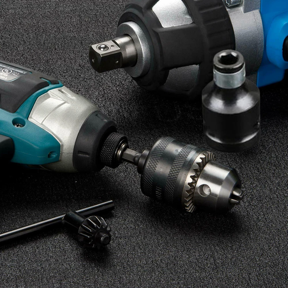 

Chrome Vanadium Steel Drill Chuck Key Hex Adapter Kit Quick Change Converter Impact Drivers Power Drilling Tools