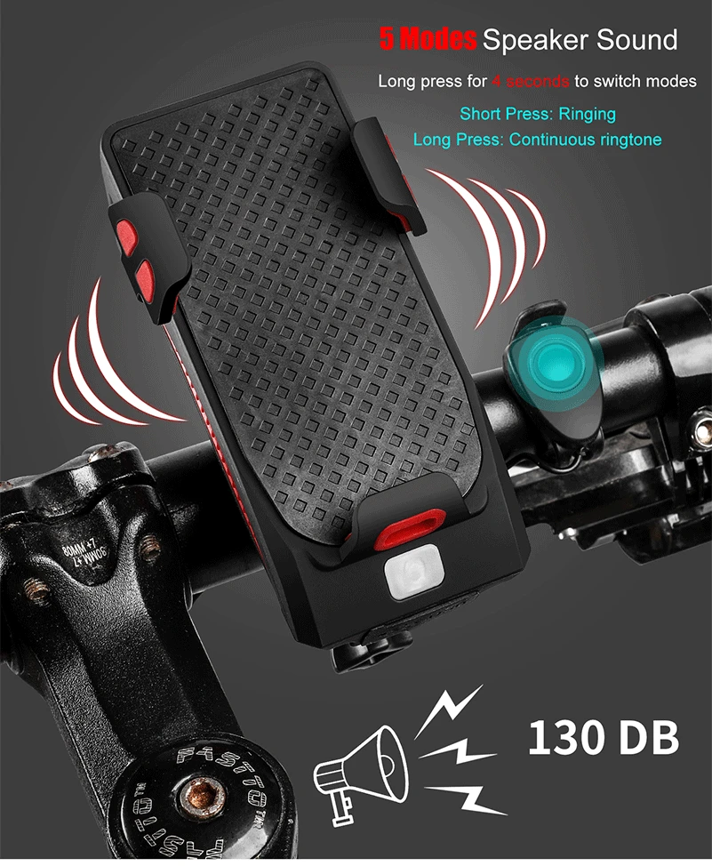 west biking 4 in 1 bicycle light flashlight bike horn alarm bell phone holder power bank bike accessories cycling front lamp mtb free global shipping