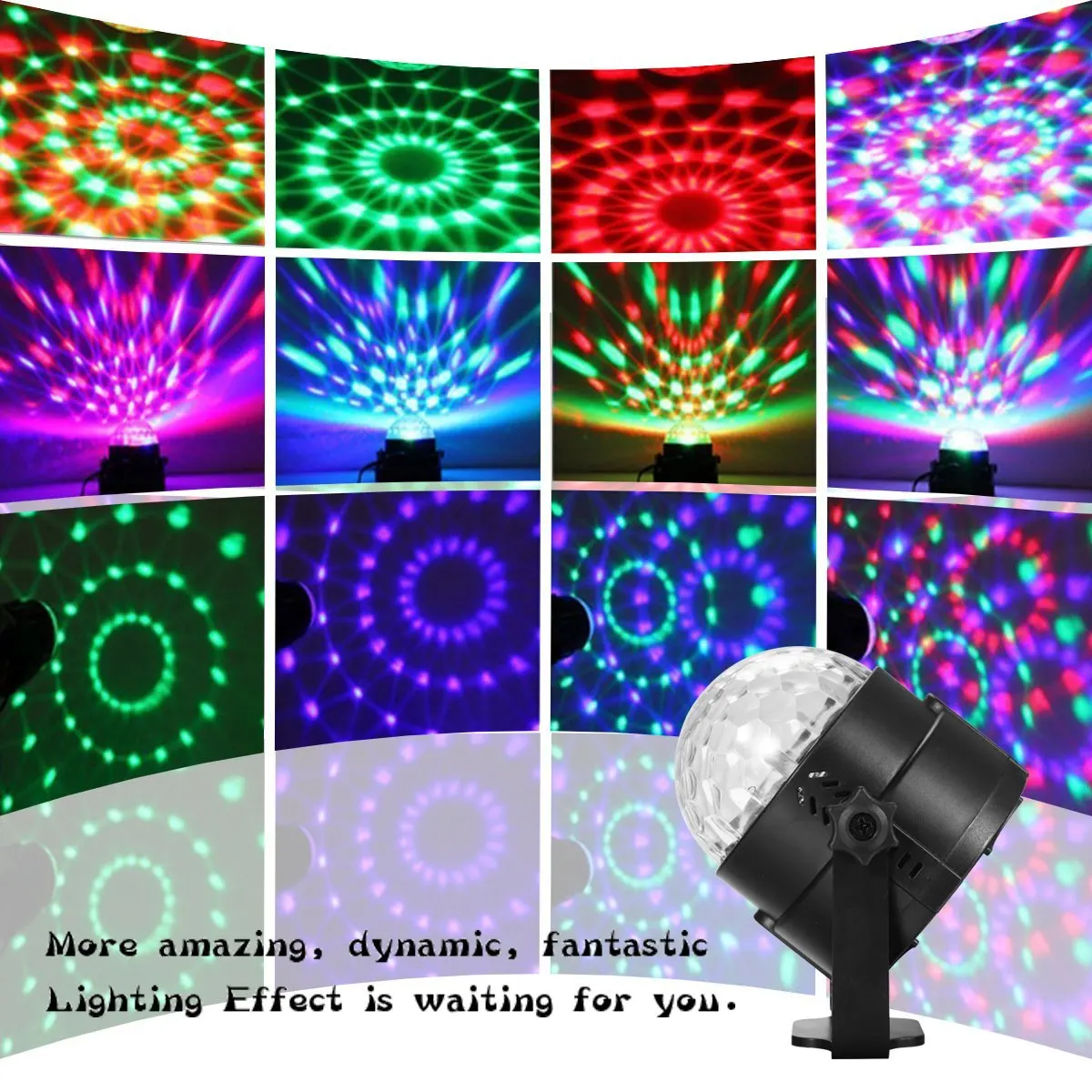RGB светодиодный вечерние эффект чешское стекло диско шар светильник