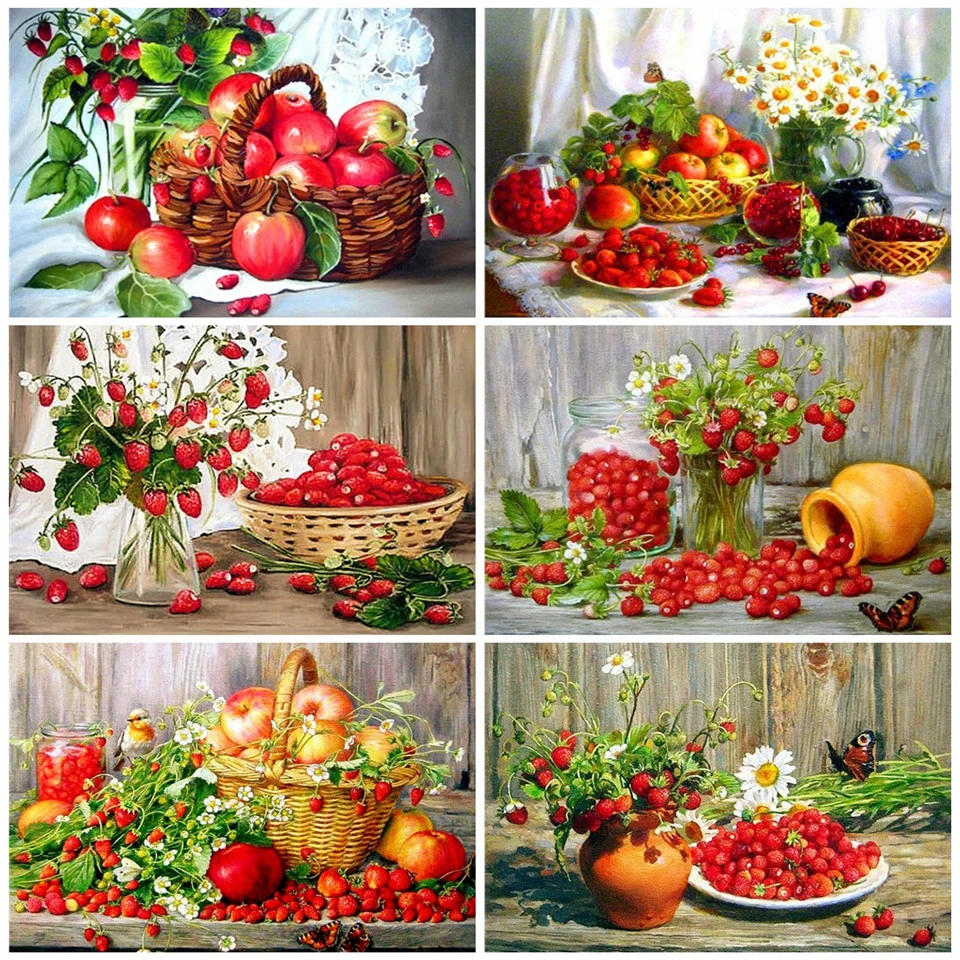 AZQSD Краски Раскраска по номерам на холсте ing Наборы фрукт своими руками Хо