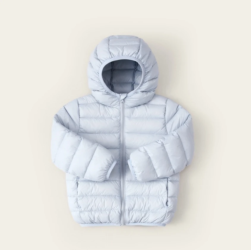 Kids Brand Ultra Light 90% White Duck Down Hooded Jacket Lightweight Girls Boys Outwear Kids Children Light Winter Warm Jackets