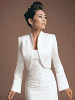 women long sleeve jackets elegant summer bridal wraps satin evening party wedding cape plus size 2020 formal cloak