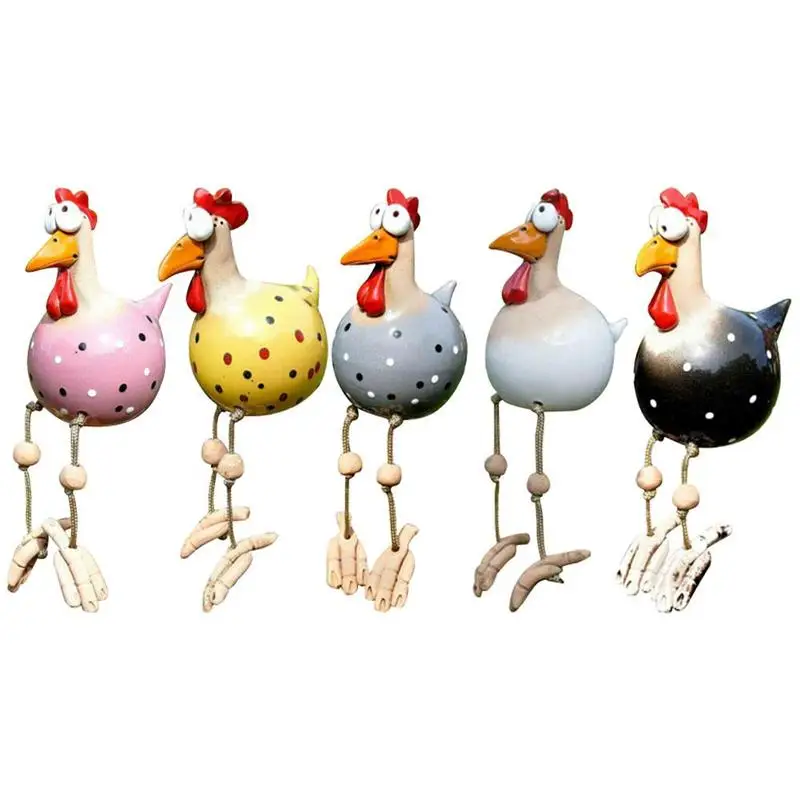 

Resin Crafts Chick Combination Hen Rooster Decorative Gift Decor Home Garden Desk Mother's Ornament t Day W5Z1