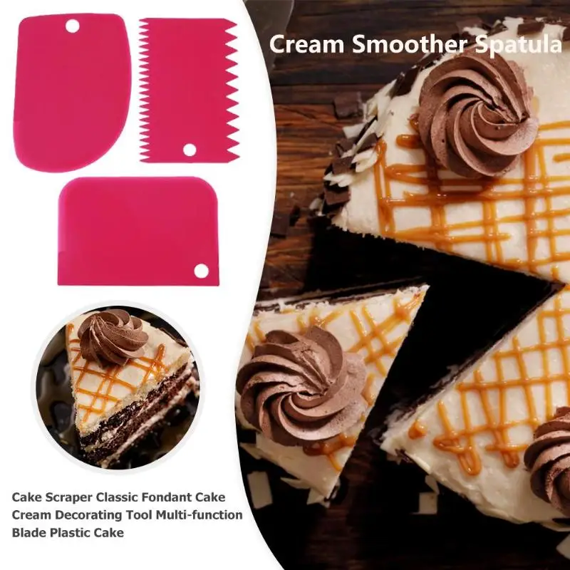 3 шт./компл. скребок для торта пластиковый теста мастики украшения инструмент