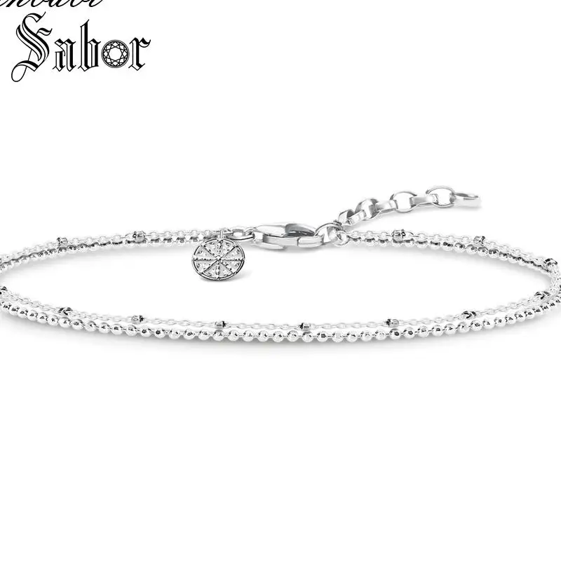 Ювелирные браслеты звеньевая цепь карма колесо серебряный цвет модные ювелирные