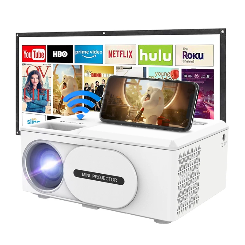 Светодиодный мини-проектор XIDU с поддержкой 1080p Full HD HDMI-совместимый USB Type C аудио