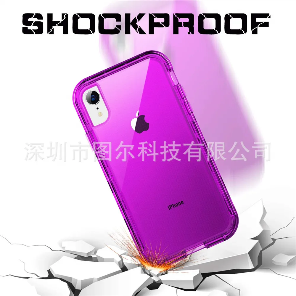 IPhone XR чехол для телефона прозрачный три в одном ударопрочный защитный чехол Xs MAX применимо 6 S 7-8 Plus