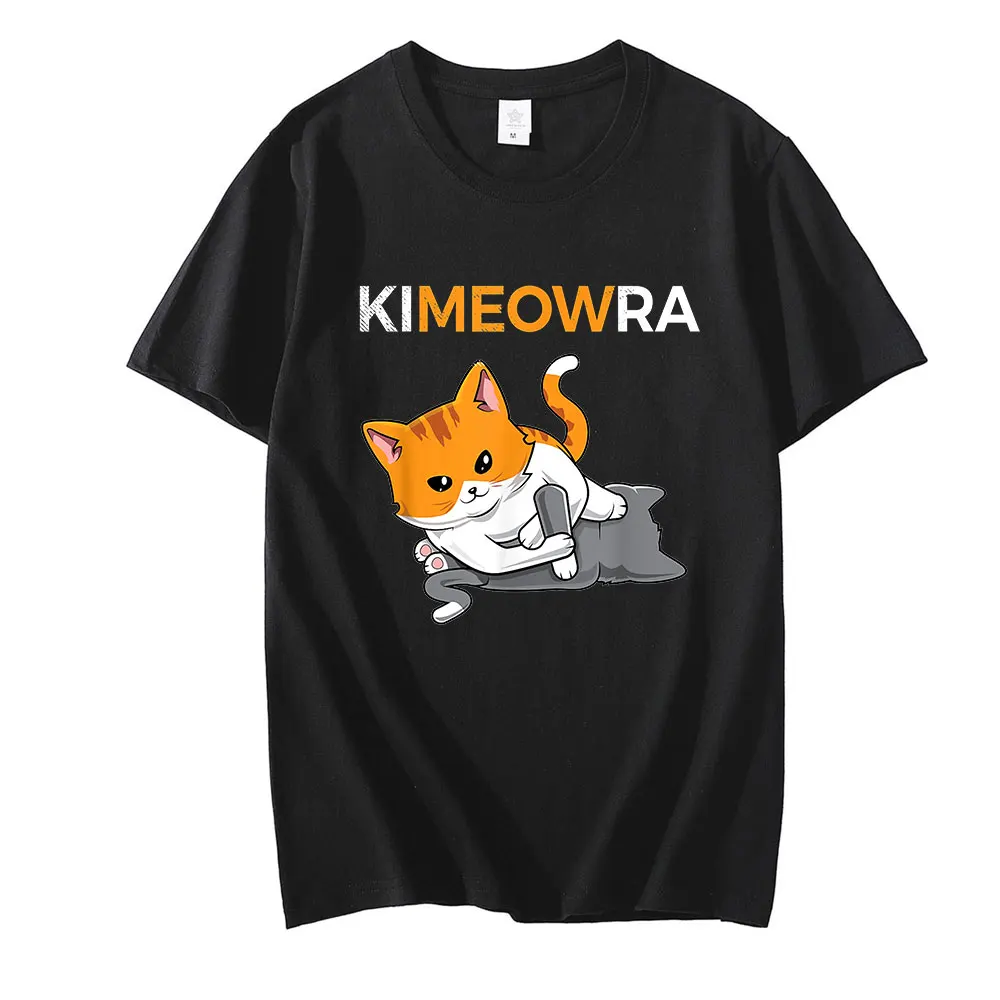 

Забавная женская футболка Jiu Jitsu Kimura милый кавайный котик, топ в стиле хип-хоп, футболка для мужчин, Классическая универсальная хлопковая фут...