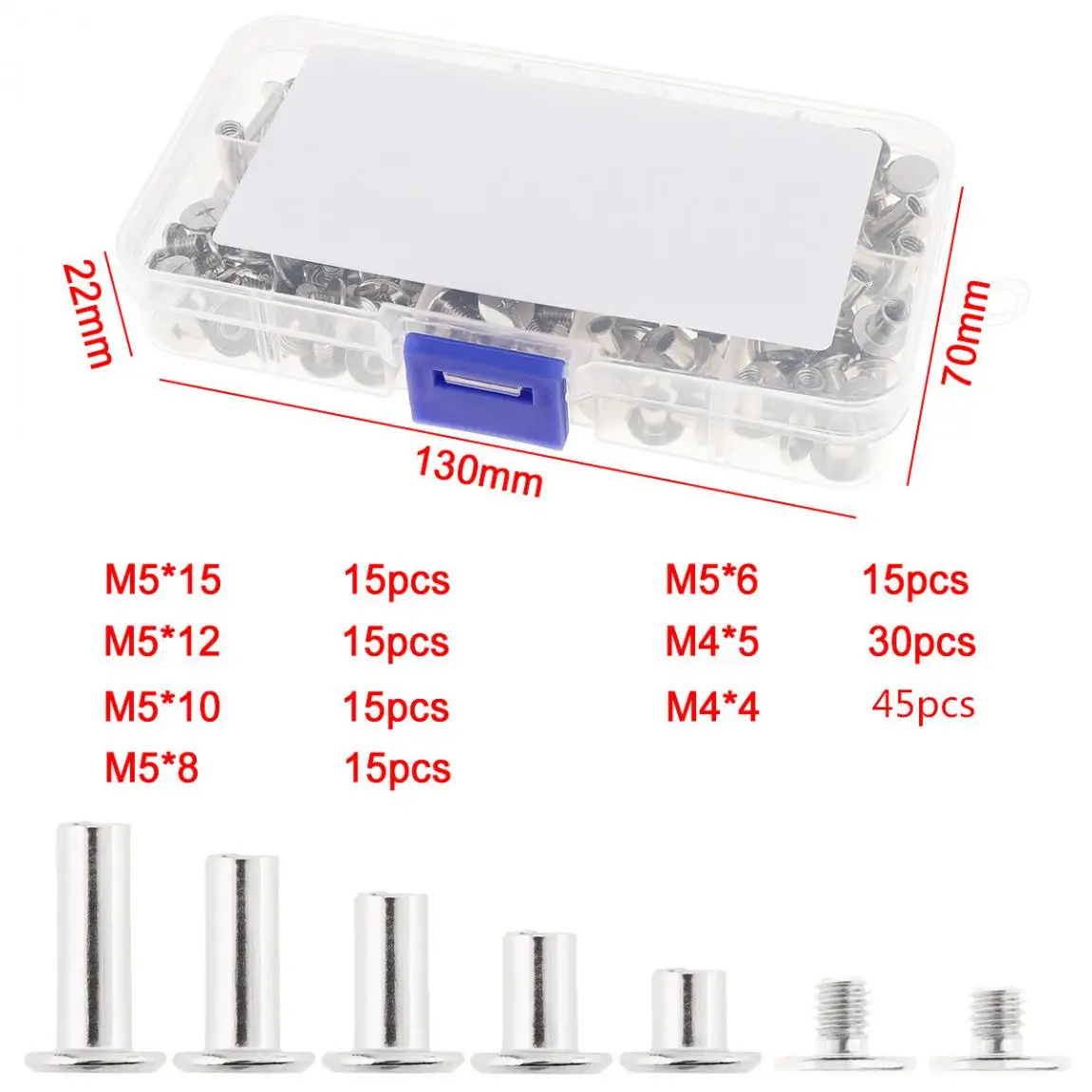 Винты из нержавеющей стали 150 шт./компл. M4 набор винтов для переплета