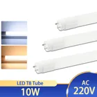 Светодиодная трубка GreenEye из наноматериала Т8, 10 Вт, 60 см, 2 фута, 110 светодиодный переменного тока, светодиодная флуоресцентная лампа-трубка с молочным покрытием, теплый и холодный белый свет, SMD2835