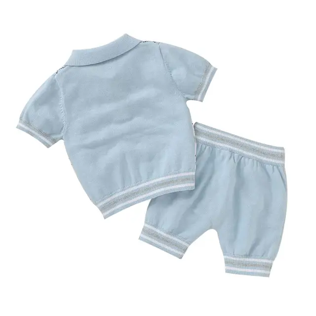 Summer Baby Short Sleeves Clothes Sets Fashion Tops + Pants Toddler Boys Girls Outfits Suits 2pcs Newborn Infant Clothing 0-18M 2