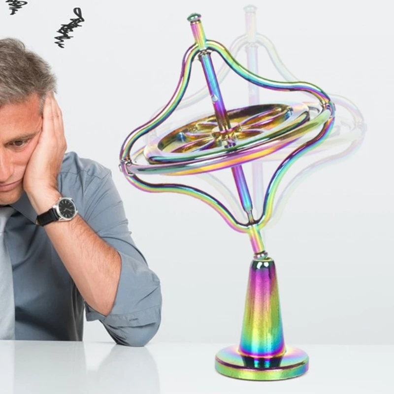 

Fidget Spinner Orbiting Gyro Heavy Duty Anxiety High Speed Rotary Gravity Toy for Adults Kids' Party Favor Decompression