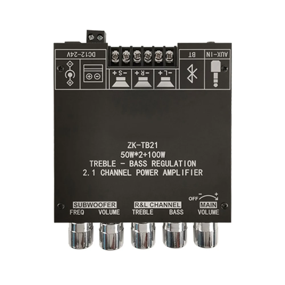 Аудио Мощность Плата усилителя 2 1 канал Bluetooth цифровой модуль высокие и низкие