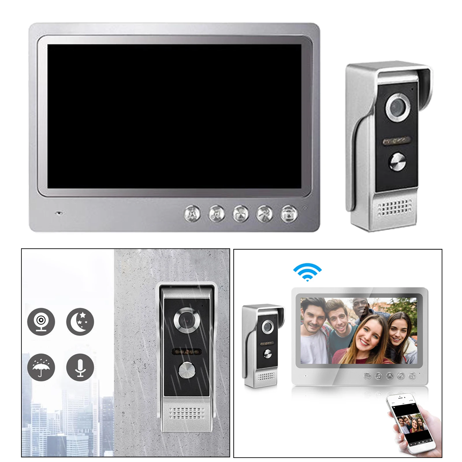 

2.4G Wireless Wifi Smart IP Video Door Phone Intercom System Doorbell