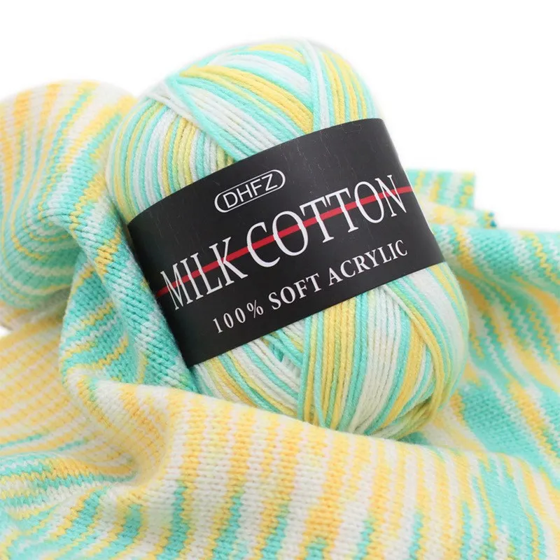 2019 New Knitting Crochet Milk Soft Baby Cotton Wool Yarn 50g DIY Warm Coat Sweater Hand Knitted Blanket Colorful | Дом и сад
