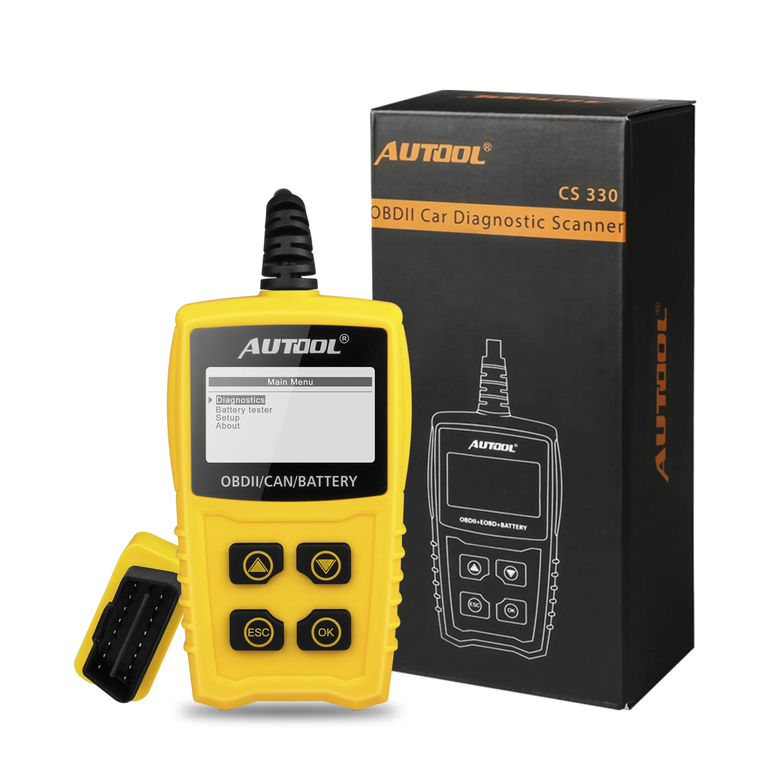 AUTOOL CS330 OBD2 сканер считыватель кодов Сканер OBDII автомобильный диагностический