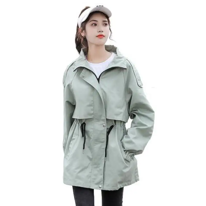 Новинка 2019 весна осень модные женские ветровки с длинным рукавом Свободные
