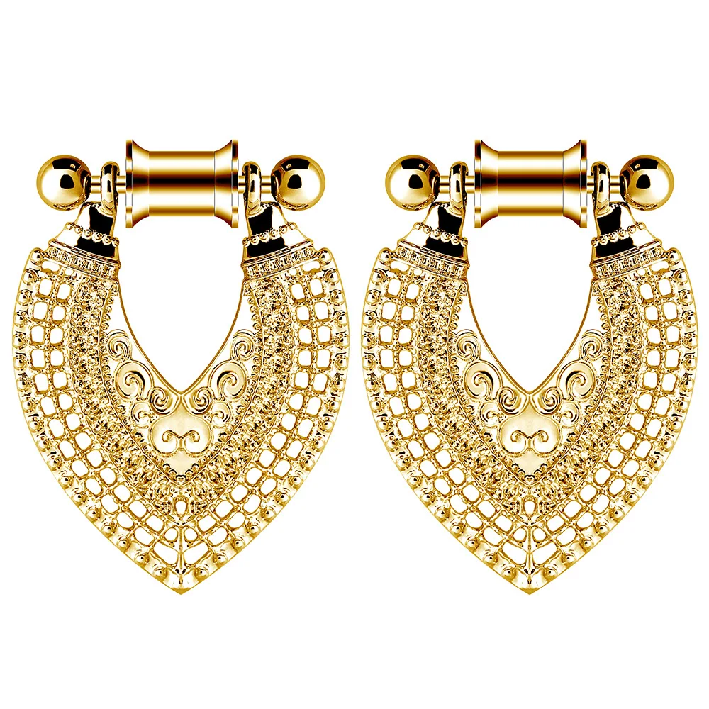 Винтовые ушные сережки из нержавеющей стали Висячие Эспандеры пробки тоннели