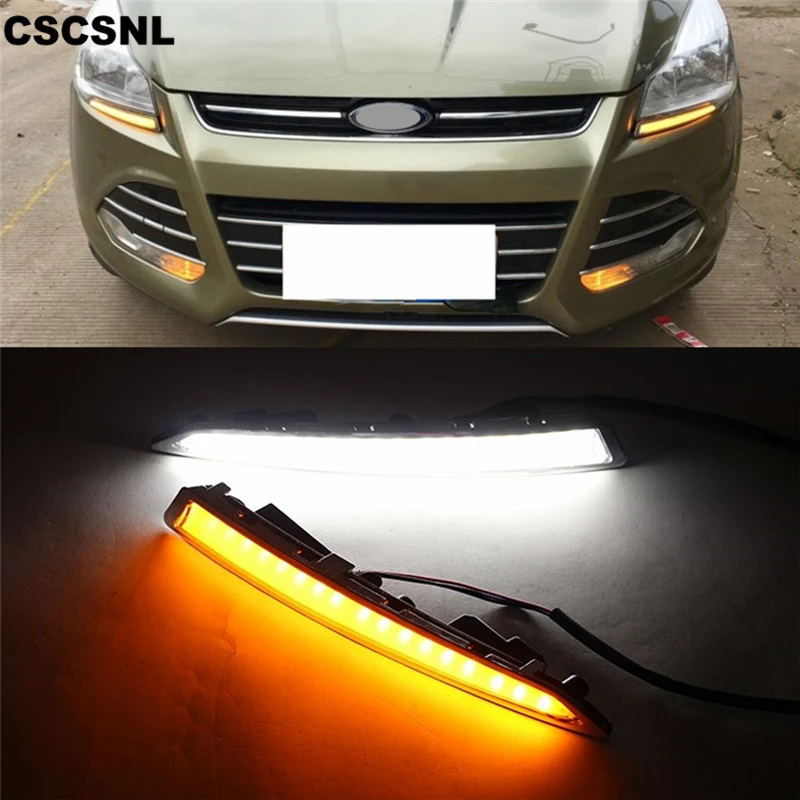 CSCSNL 1 пара для Ford Kuga Escape 2013 2014 2015 2016 дневные ходовые огни DRL светодиодная