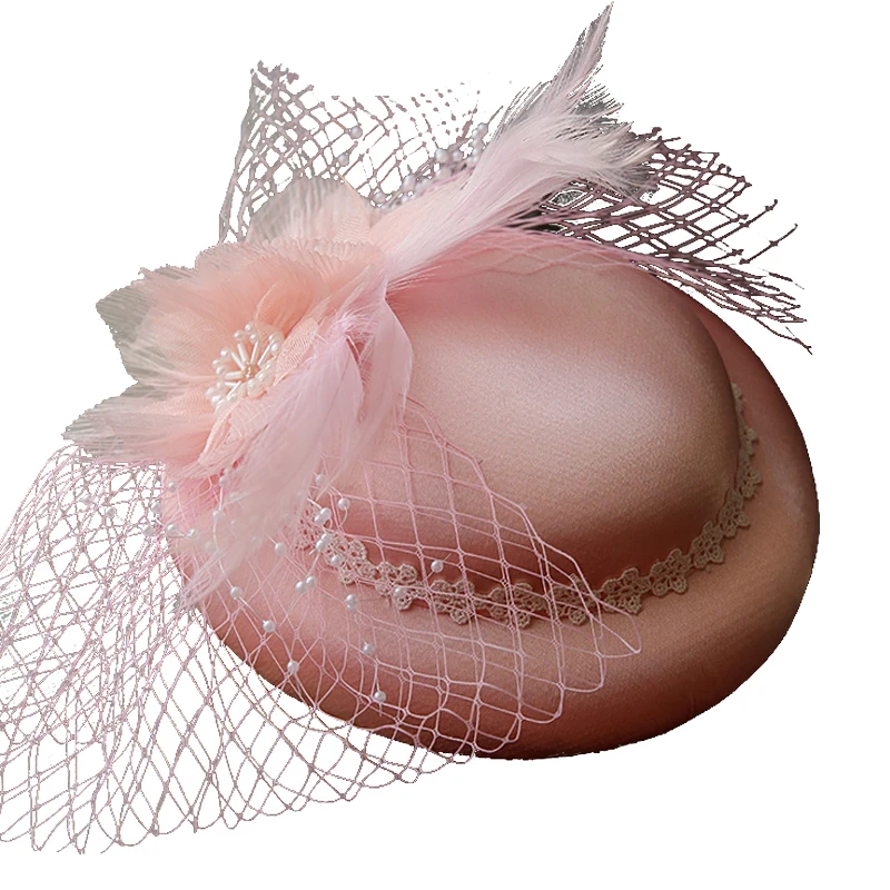 

Women Large Brim Sinamay Fascinator Hat Cocktail Wedding Party Church Headpiece Fashion Headwear Formal Flower Hair Accessories