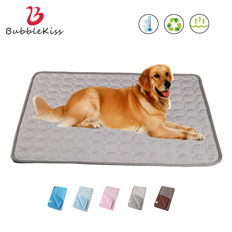 

Bubble Kiss Pet Dog Cooling Mat Decor Home Simple Design Cat Summer Ice Floor Pad Gray Blue Cushion Indoor Seat Puppy Sleep Mats