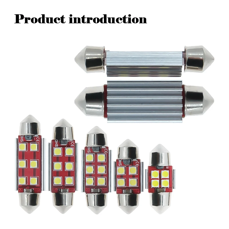 

10PCS Voiture Led Feston 12V 24V Canbus 2835 LED 4SMD 6SMD Festoon 28mm 31mm 36mm 39mm 41mm Reading Light Car Interior Lamp