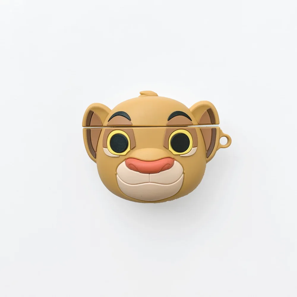 Лев Король SIMBA 3D Мягкий силиконовый мультяшный персонаж чехол для Airpods милый прекрасный подарок для Apple Airpods2 Bluetooth наушники чехол
