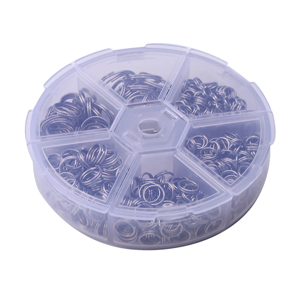 600 шт двойные петли прыгать Сплит Кольца 6 смешанных размеров соединители DIY