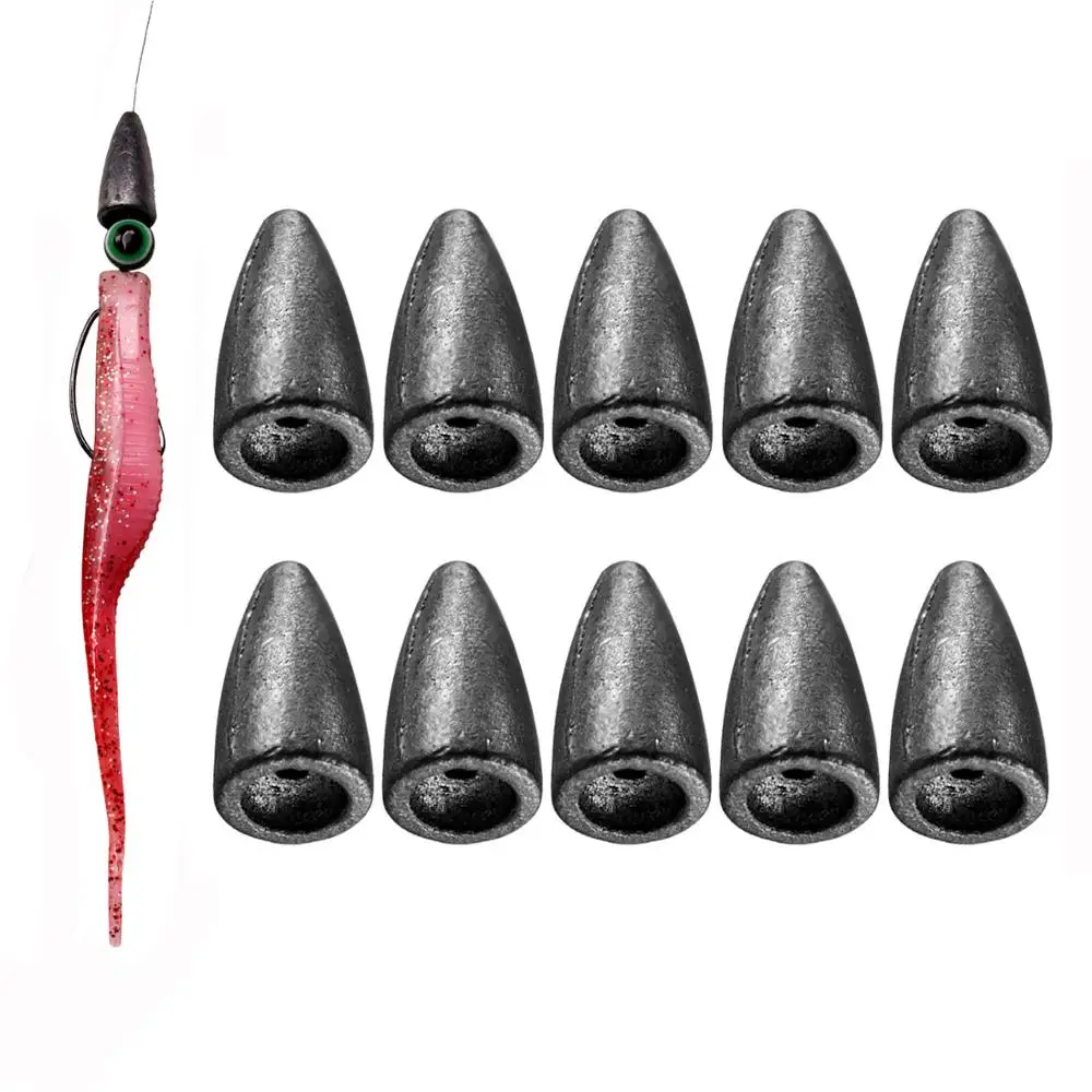 

10pcs Fishing Weight Sinkers 3.5g 5g 7g 10g 14g Bullet Sinker Fishing Tackle Accessories