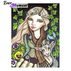 Набор для домашнего декора, Классическая красота с козой, мультяшный бриллиант, оптовая продажа 5L664