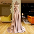 Вечерние платья на заказ, арабское платье для выпускного вечера с бисером, розовое свадебное платье с разрезом, вечернее платье знаменитости Дубая, 2021