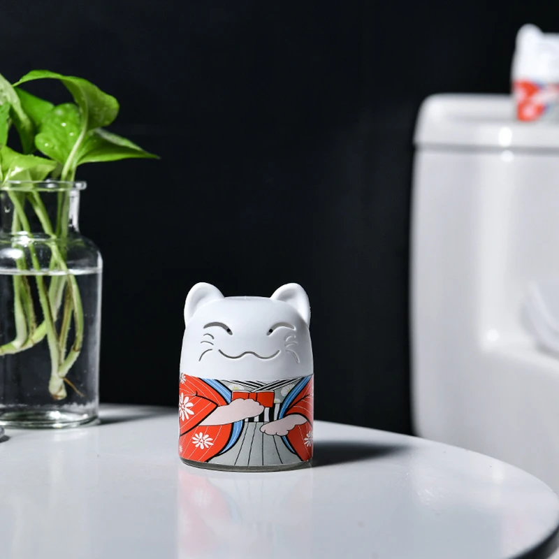

Toilet Cleaner Spirit Lucky Cat Modeling Toilet Deodorant Odor Concentrate Household Automatic Flush Blue Bubble