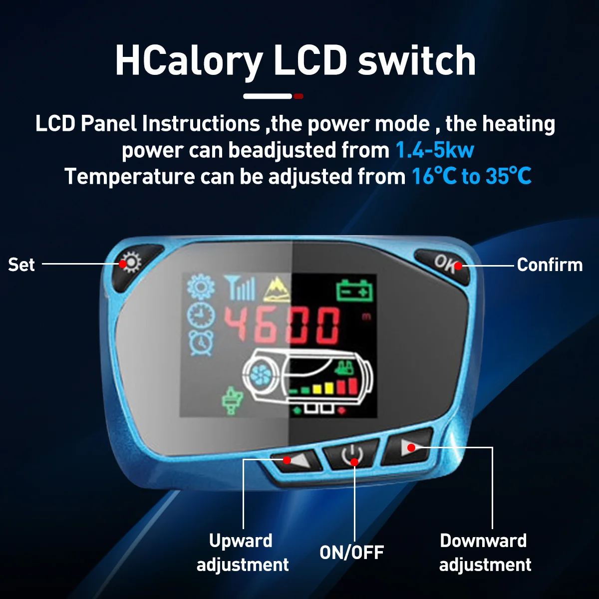 $115.41 12V 2KW Car Diesels Air Parking Heater Car Heater LCD Remote Control Monitor Switch + Silencer for Trucks Bus Trailer Heater