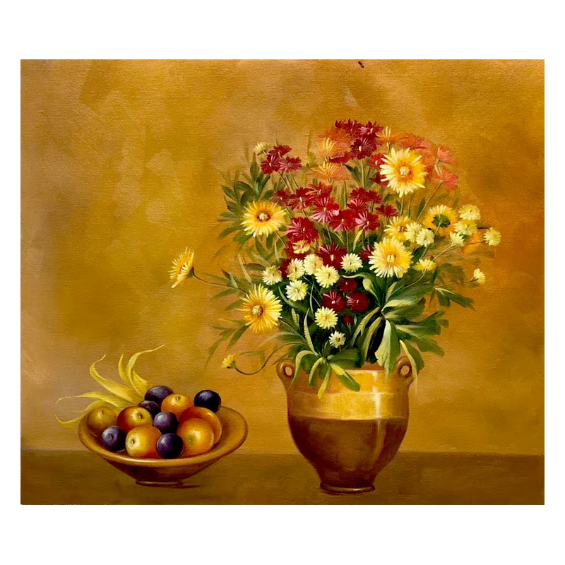 Goedkoop 100% Handgeschilderd Klassieke Bloem En Fruit Olieverfschilderij Art Gift Home Decoratie Woonkamer Wall Art Frameloze Foto