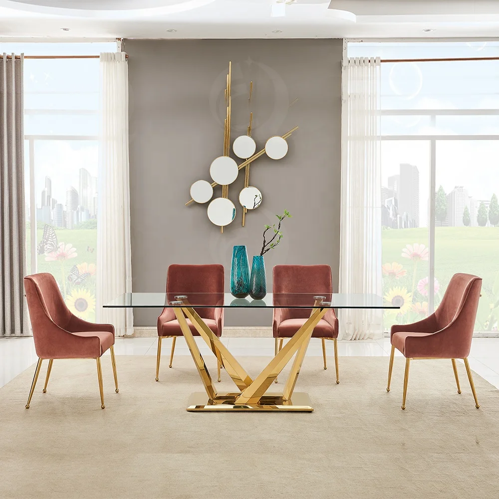 

Beautiful chair Fashion design grand luxury dinning chairs hotel golden stainless steel metal dining chair