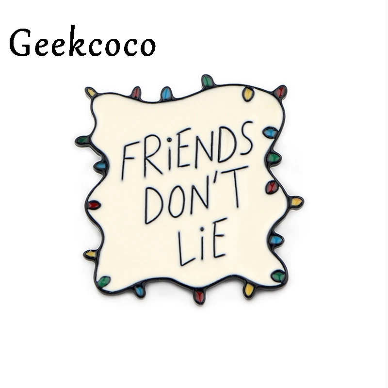 Друг ТВ шоу буквы Простой Стиль цинковый сплав булавка рубашка сумка одежда