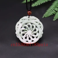 chinese natural white green jade dragon pendant necklace double sided hollow carved charm jewelry fashion amulet men women gifts