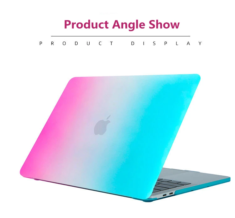 

Чехол Rainbow для MacBook Pro, 13 дюймов, 2016-2020 выпуска, A2338 M1, A2289, A2251, A2159, A1989, A1706, A1708, жесткий пластиковый чехол с градиентом