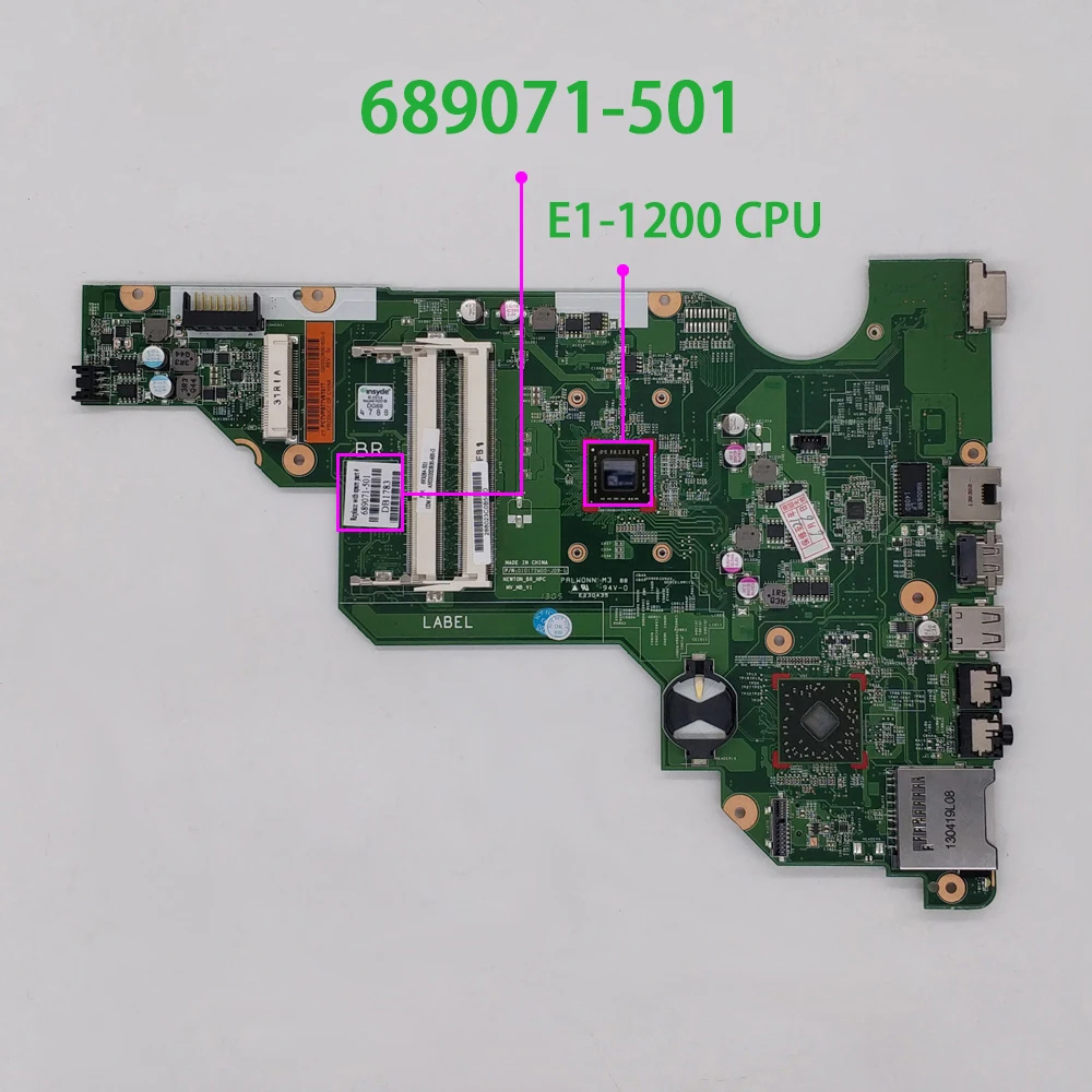 

689071-501 w E1-1200 CPU UMA for HP 655 Laptop PC NoteBook Motherboard Mainboard