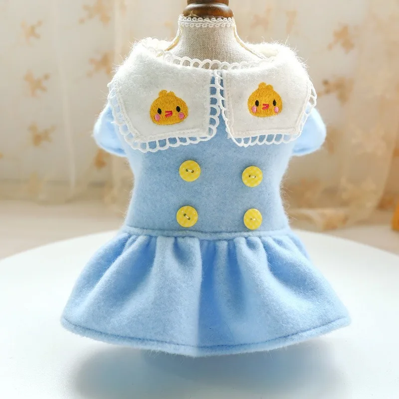 

Dog Clothes Winter Clothes Pet Supplies Clothing Puppy Spring and Autumn New Button Skirt Dog Clothes for Small Dogs Yorkshire