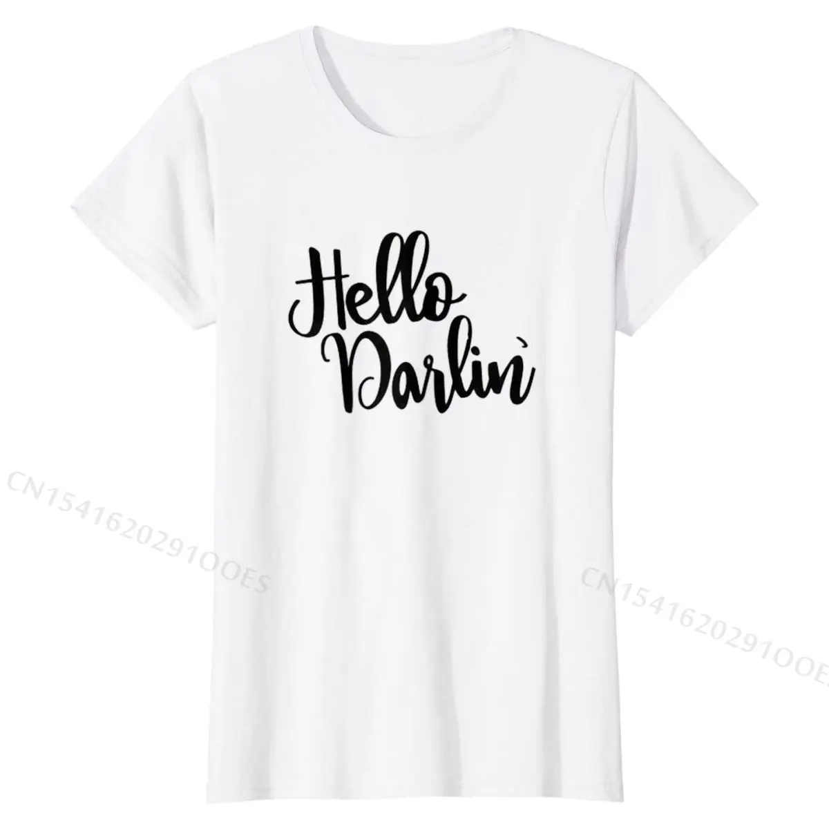 Womens Hello Darlin' Classy Country Girl Script Font Shirt Crazy T Shirts Funky Cotton Men Tops T Shirt Cool country girl